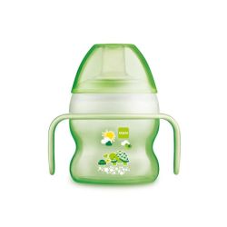 Tasse à bec souple en silicone pour bébé + 6mois Vert