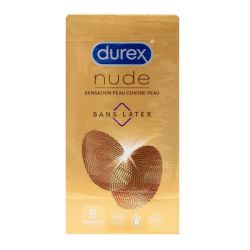Préservatifs Nude lubrifiés sans Latex X8
